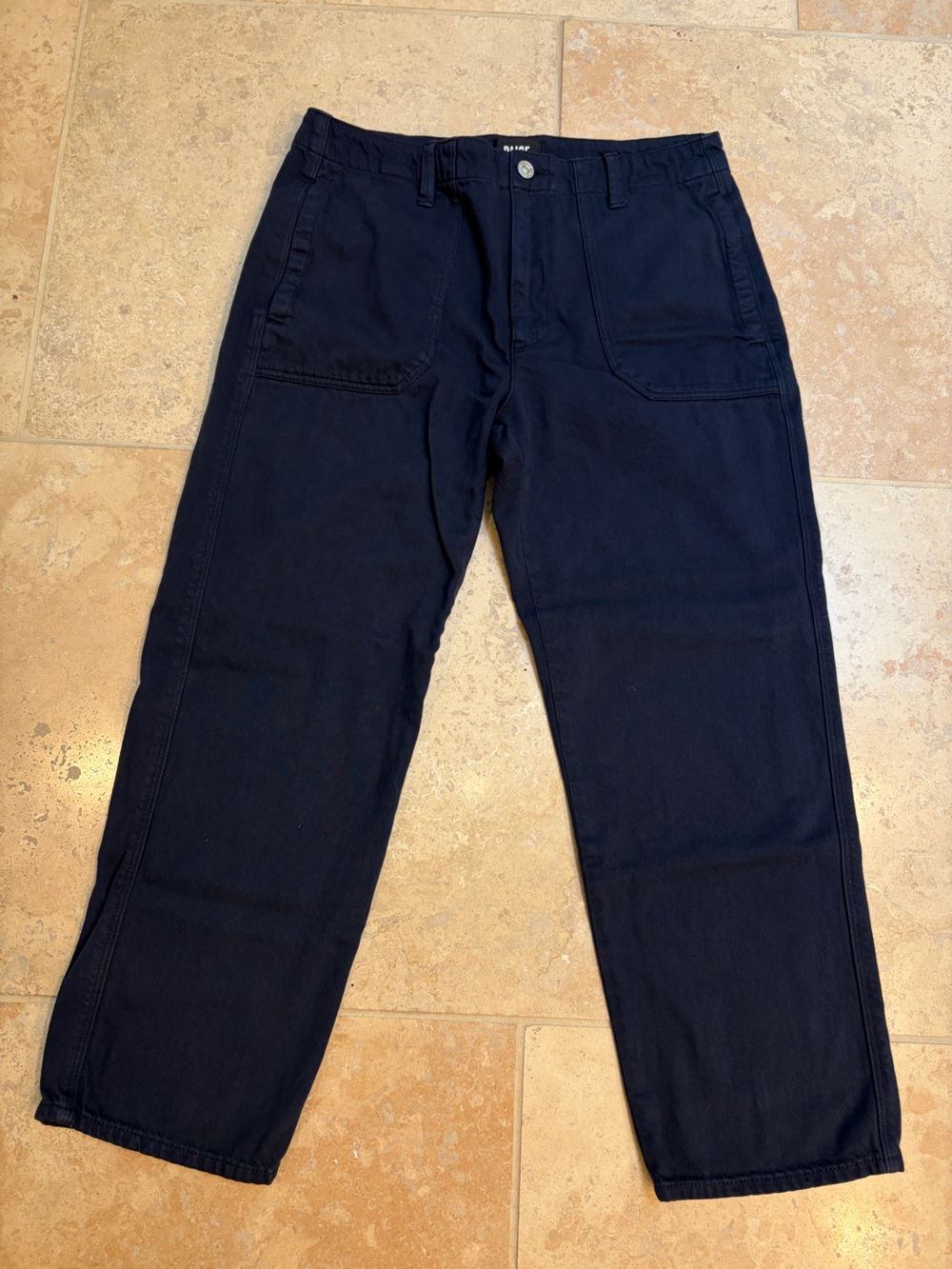 PAIGE Kirby Straight Pant in Vintage Navy Seascape